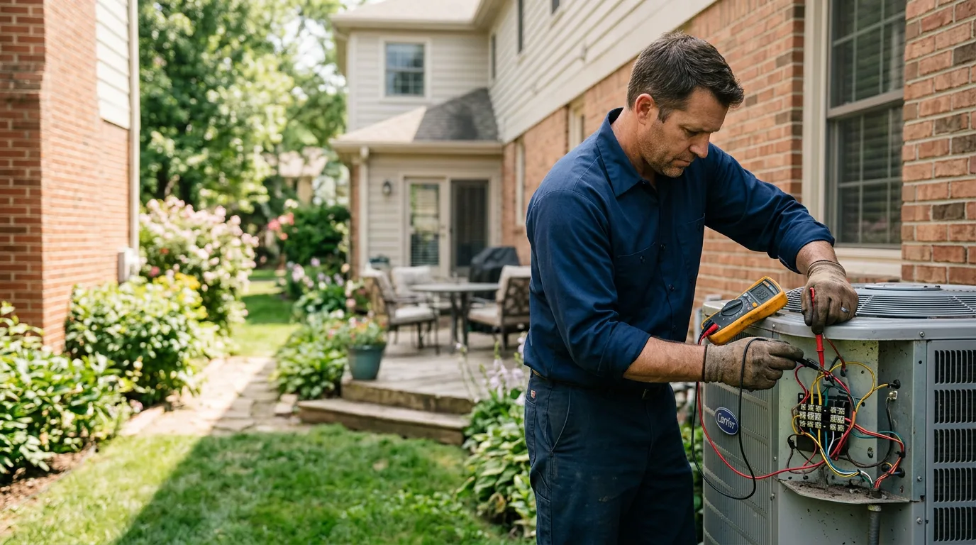 HVAC technician working near Turtle Lake, ND
